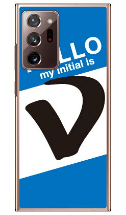 乐天商城 - Cf LTD ハローイニシャル V ブルー （クリア） Galaxy Note20 Ultra 5G SCG06・SC-53A au・docomo Coverfull au scg06 ケース scg06 カバー galaxy note20 ultra 5g ケース galaxy note20 ultra 5g カバー ギャラクシーノート20ウルトラ5g ケース 送料無料