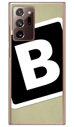 Rakuten - Cf LTD キャンプ イニシャル ベージュ×ブラック B （クリア） Galaxy Note20 Ultra 5G SCG06・SC-53A au・docomo Coverfull au scg06 ケース scg06 カバー galaxy note20 ultra 5g ケース galaxy note20 ultra 5g カバー 送料無料