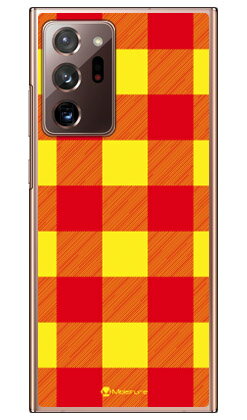 Buffalo check イエロー （クリア） design by Moisture Galaxy Note20 Ultra 5G SCG06・SC-53A au・docomo SECOND SKIN au scg06 ケース scg06 カバー galaxy note20 ultra 5g ケース galaxy note20 ultra 5g カバー 送料無料