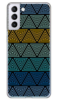 トライアングル ブルー （ソフトTPUクリア） Galaxy S21+ 5G SCG10 au YESNO ソフトケース au scg10 ケース scg10 カバー galaxy s21 plus 5gケース galaxy s21 plus 5gカバー ギャラクシー s21 プラス 5G ケース ギャラクシー s21 プラス 5G 送料無料