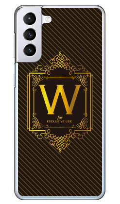 Cf LTD ラグジュアリーイニシャル W ゴールドイエロー （クリア） Galaxy S21+ 5G SCG10 au Coverfull au scg10 ケース scg10 カバー galaxy s21 plus 5gケース galaxy s21 plus 5gカバー ギャラクシー s21 プラス 5G ケース ギャラクシー s21 送料無料