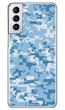 DIGITAL camouflage ブルー (クリア) design by Moisture Galaxy S21+ 5G SCG10 au SECOND SKIN au scg10 ケース scg10 カバー galaxy s21 plus 5gケース galaxy s21 plus 5gカバー ギャラクシー s21 プラス 5G ケース ギャラクシー s21 プラス 送料無料