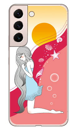 Wavelet （クリア） design by いせきあい Galaxy S22 SCG13 SC-51C au・docomo Coverfull カバフル 平面 受注生産 スマホケース ハードケースau scg13 sc-51c ケース scg13 sc-51c カバー galaxy s22 ケース galaxy s22 カバー ギャラクシーS22 ケース 送料無料