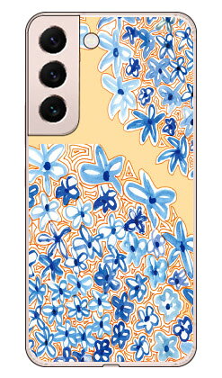 フラワー サークル パターン （クリア） Galaxy S22 SCG13 SC-51C au・docomo Coverfull カバフル 平面 受注生産 スマホケース ハードケースau scg13 sc-51c ケース scg13 sc-51c カバー galaxy s22 ケース galaxy s22 カバー ギャラクシーS22 ケース 送料無料