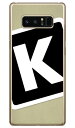 Cf LTD キャンプ イニシャル ベージュ×ブラック K (クリア) Galaxy Note8 SCV37・SC-01K au・docomo Coverfull scv37 sc-01k カバー scv37 sc-01k ケース galaxy note 8 ケース galaxy note 8 scv37 sc-01k ケース 送料無料