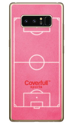 サッカーコート ピンク（クリア） Galaxy Note8 SCV37・SC-01K au・docomo Coverfull ハードケース scv37 sc-01k カバー scv37 sc-01k ケース galaxy note 8 ケース galaxy note 8 scv37 sc-01k ケース ギャラクシーノート8 カバー 送料無料