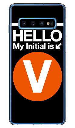 Cf LTD サブウェイイニシャル V オレンジ （クリア） Galaxy S10 SCV41・SC-03L au・docomo・楽天モバイル Coverfull galaxy s10 scv41 sc-03l ケース galaxy s10 scv41 sc-03l カバー scv41 sc-03l ケース ケース 送料無料
