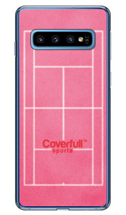 テニスコート ピンク(クリア) Galaxy S10 SCV41・SC-03L au・docomo・楽天モバイル Coverfull galaxy s10 sc...