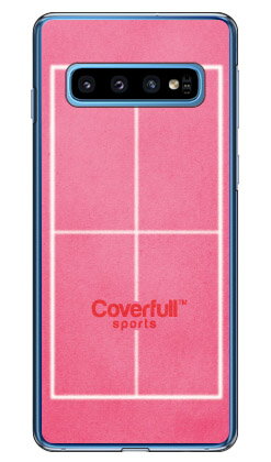 卓球コート ピンク（クリア） Galaxy S10 SCV41・SC-03L au・docomo・楽天モバイル Coverfull galaxy s10 scv41 sc-03l ケース galaxy s10 scv41 sc-03l カバー scv41 sc-03l ケース ケース ギャラクシーS10 送料無料