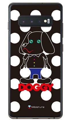 Doggy ホワイトドット (クリア) design by Moisture Galaxy S10+ SCV42・SC-04L・SC-05L au・docomo SECOND SKIN galaxy s10+ scv42 sc-04l sc-05l ケース galaxy s10+ scv42 sc-04l sc-05l カバー scv42 sc-04l sc-05l ケース scv42 送料無料