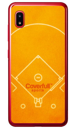 野球 ベースボールコート オレンジ(クリア) Galaxy A20 SCV46・SC-02M au・docomo・MVNOスマホ(SIMフリー端末) Cover...