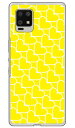 ハートストライプ イエロー×ホワイト (クリア) AQUOS zero6 SHG04・A102SH au・SoftBank SECOND SKIN スマホケース ハードケース au shg04 a102sh カバー shg04 a102sh ケース aquos zero6 shg04 a102sh カバー aquos zero6 shg04 a102sh カバー 送料無料(2)