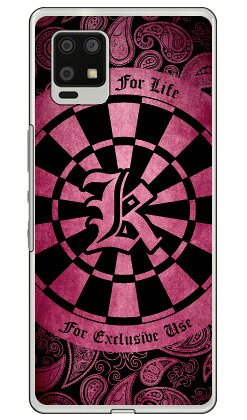 Cf LTD ダーツ イニシャル ピンク K （クリア）AQUOS zero6 SHG04・A102SH au・SoftBank Coverfull カバフル 平面 受注生産 スマホケース au shg04 a102sh カバー shg04 a102sh ケース aquos zero6 shg04 a102sh カバー aquos zero6 shg04 a102sh カバー 送料無料