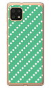 ドットストライプ グリーン×ホワイト (ソフトTPUクリア) AQUOS sense6 SHG05・SH-54B・SH-RM19・SH-M19 au・docomo・楽天モバイル・MVNOスマホ(SIMフリー端末) SECOND SKIN au shg05 sh-54b カバー shg05 sh-54b ケース aquos sense6 shg05 sh-54b 送料無料(2)