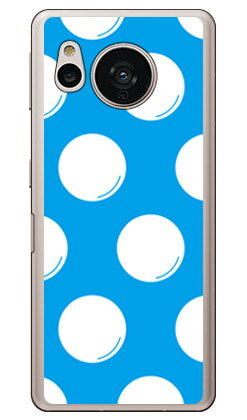 ドットフライ ブルー×ホワイト （ソフトケース） AQUOS sense7 SHG10・SH-53C