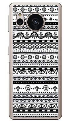 メキシカンフォーク モノクロ （ソフトケース） AQUOS sense7 SHG10・SH-53C・