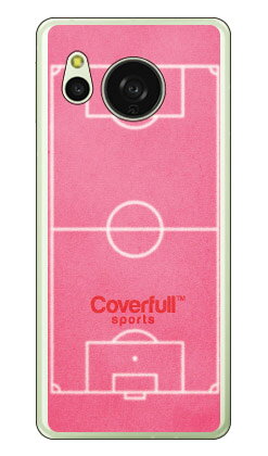 乐天商城 - サッカーコート ピンク(クリア) AQUOS sense8 SHG11 SH-54D SH-M26 Coverfull 本体 保護 ハードケース スマホカバー　送料無料