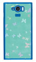チョウ ブルー (クリア) AQUOS SERIE mini SHV31 au Coverfull ハードケース shv31 カバー shv31 ケース aquos serie mini shv31 カバー aquos serie mini shv31 ケース shv31カバー shv31ケースアクオス ミニ ケース かわいい 送料無料(2)
