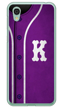 Cf LTD ベースボール イニシャル パープル K (クリア) AQUOS sense2 SHV43・SH-01L・SH-M08・かんたん au・docomo・MVNOスマホ(SIMフリー端末) Coverfull au shv43 sh-01l カバー shv43 sh-01l ケース aquos sense2 shv43 sh-01l カバー 送料無料