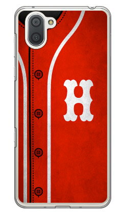 Cf LTD ベースボール イニシャル レッド H （クリア） AQUOS R3 SHV44・SH-04L・808SH au・docomo・SoftBank Coverfull shv44 sh-04l 808shカバー shv44 sh-04l 808shケース aquos r3 shv44 sh-04l 808shカバー aquos r3 shv44 sh-04l 送料無料