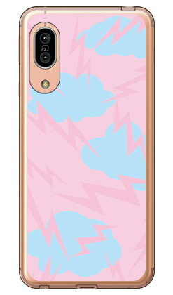 Mobile Phone - エレクトロクラウド ピンク （ソフトTPUクリア） AQUOS sense3 SHV45・SH-02M・SH-M12・sense3 lite au・docomo・MVNOスマホ（SIMフリー端末）・楽天モバイル SECOND SKIN au shv45 sh-02m sh-m12 カバー shv45 sh-02m sh-m12 ケース aquos 送料無料