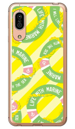 樂天商城 - マリン イエロー （ソフトTPUクリア） AQUOS sense3 SHV45・SH-02M・SH-M12・sense3 lite au・docomo・MVNOスマホ（SIMフリー端末）・楽天モバイル YESNO au shv45 sh-02m sh-m12 カバー shv45 sh-02m sh-m12 ケース aquos sense3 shv45 sh-02m 送料無料