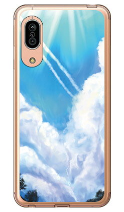 Cf LTD 空シリーズ 夏の空 青空 （ソフトTPUクリア） AQUOS sense3 SHV45・SH-02M・SH-M12・sense3 lite au・docomo・MVNOスマホ（SIMフリー端末）・楽天モバイル Coverfull au shv45 sh-02m sh-m12 カバー shv45 sh-02m sh-m12 ケース aquos 送料無料