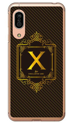 乐天商城 - Cf LTD ラグジュアリーイニシャル X ゴールドイエロー （クリア） AQUOS sense3 SHV45・SH-02M・SH-M12・sense3 lite au・docomo・MVNOスマホ（SIMフリー端末）・楽天モバイル Coverfull au shv45 sh-02m sh-m12 カバー shv45 sh-02m sh-m12 送料無料