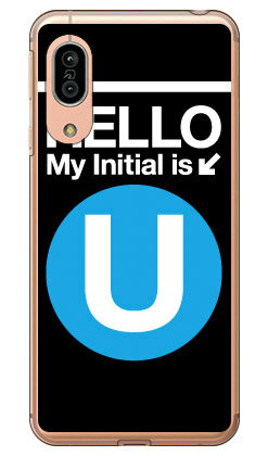 Cf LTD サブウェイイニシャル U サックスブルー （クリア） AQUOS sense3 SHV45・SH-02M・SH-M12・sense3 lite au・docomo・MVNOスマホ（SIMフリー端末）・楽天モバイル Coverfull au shv45 sh-02m sh-m12 カバー shv45 sh-02m sh-m12 ケース 送料無料