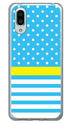 Rakuten - ドット ボーダー サックスブルー （ソフトTPUクリア） AQUOS sense3 plus SHV46 au・SoftBank・MVNOスマホ（SIMフリー端末）・楽天モバイル SECOND SKINau shv46 カバー shv46 ケース aquos sense3plus shv46 カバー aquos sense3plus shv46 カバー 送料無料
