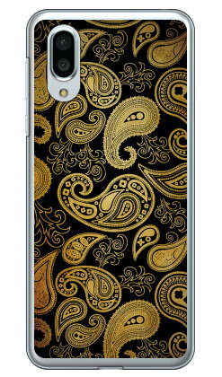 Cf LTD ブラック×ゴールドコレクションシリーズ ペイズリー （クリア） AQUOS sense3 plus SHV46 au・SoftBank・MVNOスマホ（SIMフリー端末）・楽天モバイル Coverfullau shv46 カバー shv46 ケース aquos sense3plus shv46 カバー aquos sense3plus shv46 送料無料