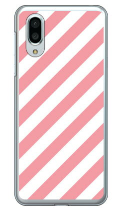 Cf LTD ピンキーコレクション ストライプA （クリア） AQUOS sense3 plus SHV46 au・SoftBank・MVNOスマホ（SIMフリー端末）・楽天モバ..