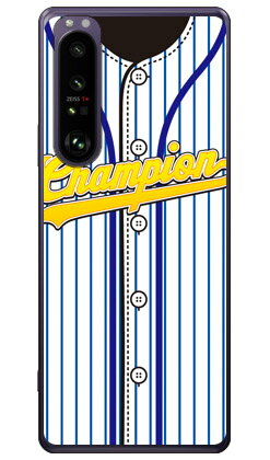 Cf LTD ベースボールユニフォーム ブルーストライプ×ブルー （クリア） Xperia 1 III SOG03・SO-51B・A101SO au・docomo・SoftBank Coverfull xperia 1 iii ケース xperia 1 iii カバー 1 iii ケース 1 iii カバー エクスペリア1 iii ケース 送料無料