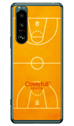 バスケットコート オレンジ(クリア)Xperia 5 III SOG05・SO-53B・XQ-BQ42 au・docomo・SoftBank・MVNOスマホ(S...