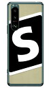 Cf LTD キャンプ イニシャル ベージュ×ブラック S (クリア)Xperia 5 III SOG05・SO-53B・XQ-BQ42 au・docomo・SoftBank・MVNOスマホ(SIMフリー端末) Coverfull xperia 5 mark3 ケース xperia 5 mark3 カバー 5 mark3 ケース 5 mark3 カバー エクスペリア5 送料無料
