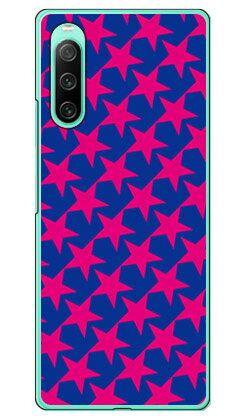 スター TYPE2 ブルー×ピンク （ハードケース） Xperia 10 IV SOG07 SO-5