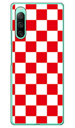 チェッカーフラッグ レッド×ホワイト (ハードケース) Xperia 10 IV SOG07 SO-52C A202SO・XQ-CC44 SECOND SKIN xperia 10 iv ケース xperia 10 iv so-52c ケース xperia 10 iv simフリー xperia 10 iv フィルム xperia 10 iv スマホケース 本体 保護 xperia 10 送料無料