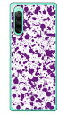 スプラット ホワイト×パープル （ソフトケース） Xperia 10 IV SOG07 SO-52C A202SO XQ-CC44 xperia 10 iv ケース xperia 10 iv so-52c ケース xperia 10 iv simフリー xperia 10 iv フィルム xperia 10 iv スマホケース 本体 保護 xperia 10 iv カバー 送料無料