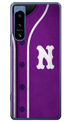 Cf LTD ベースボール イニシャル パープル N (ハードケース) Xperia 5 IV SOG09・SO-54C・A204SO・XQ-CQ44 Coverfull xperia 5 iv ケース xperia 5 iv SO-54C ケース xperia 5 iv レンズ保護 xperia 5 iv ケースかわいい xperia 5 iv SOG09 ケース xperia 5 送料無料★
