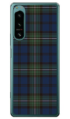 チェック ネイビー×グリーン （ソフトケース） Xperia 5 IV SOG09・SO-54C・A204SO・XQ-CQ44 xperia 5 iv ケース xperia 5 iv SO-54C ケース xperia 5 iv レンズ保護 xperia 5 iv ケースかわいい xperia 5 iv SOG09 ケース xperia 5 iv 本体 保護 xperia 5 iv 送料無料★