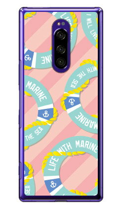 マリン ピンク (クリア) Xperia 1 SOV40・SO-03L・802SO・J9110 au・docomo・SoftBank・MVNOスマホ(SIMフリー端末) YESNO xperia 1 ケース xperia 1 カバー 1 ケース 1 カバー エクスペリア1 ケース エクスペリア1 so-03lケース sov40 802so 送料無料