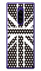 Cross dot union jack ブラック （ソフトTPUクリア） design by ROTM Xperia 1 SOV40・SO-03L・802SO・J9110 au・docomo・SoftBank・MVNOスマホ（SIMフリー端末） SECOND SKIN xperia 1 ケース xperia 1 カバー 1 ケース 1 カバー エクスペリア1 送料無料