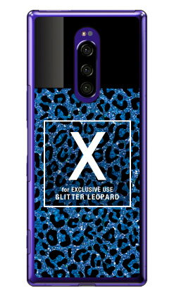 【送料無料】 Cf LTD ヒョウ柄 ネイルボトル イニシャル X ブルー （クリア） / for Xperia 1 SOV40・SO-03L・802SO・J9110/au・docomo・SoftBank・MVNOスマホ（SIMフリー端末） 【Coverfull】xperia 1 ケース xperia 1 カバー 1 ケース 1 カバー エクスペリア1 ケース
