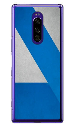 Cf LTD ダービーコレクション 競馬 騎手 勝負服 22 鼠・青襷・青袖 （クリア） Xperia 1 SOV40・SO-03L・802SO・J9110 au・docomo・SoftBank・MVNOスマホ（SIMフリー端末） Coverfull xperia 1 ケース xperia 1 カバー 1 ケース 1 カバー 送料無料