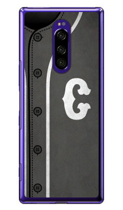 【送料無料】 Cf LTD ベースボール イニシャル グレー C （クリア） / for Xperia 1 SOV40・SO-03L・802SO・J9110/au・docomo・SoftBank・MVNOスマホ（SIMフリー端末） 【Coverfull】xperia 1 ケース xperia 1 カバー 1 ケース 1 カバー so-03lケース sov40