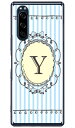 Cf LTD イニシャル アルファベット Y サックス (クリア) Xperia 5 SOV41・SO-01M・901SO・J9260 au・docomo・SoftBank・MVNOスマホ(SIMフリー端末) Coverfull xperia 5 ケース xperia 5 カバー 5 ケース 5 カバー エクスペリア5 ケース 送料無料(2)