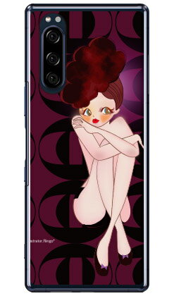 セクシーがーる （クリア） design by Ringo Xperia 5 SOV41・SO-01M・901SO・J9260 au・docomo・SoftBank・MVNOスマホ（SIMフリー端末） Coverfull xperia 5 ケース xperia 5 カバー 5 ケース 5 カバー エクスペリア5 ケース 901soケース sov41 送料無料