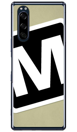 Cf LTD キャンプ イニシャル ベージュ×ブラック M (クリア) Xperia 5 SOV41・SO-01M・901SO・J9260 au・docomo・SoftBank・MVNOスマホ(SIMフリー端末) Coverfull xperia 5 ケース xperia 5 カバー 5 ケース 5 カバー エクスペリア5 ケース 送料無料