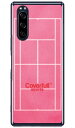 テニスコート ピンク(クリア) Xperia 5 SOV41・SO-01M・901SO・J9260 au・docomo・SoftBank・MVNOスマホ(SIMフリー端末) Coverfull xperia 5 ケース xperia 5 カバー 5 ケース 5 カバー エクスペリア5 ケース 901soケース sov41 送料無料(2)