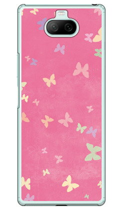チョウ ピンク （クリア） Xperia 8 SOV42・Xperia 8 Lite au・Y!mobile・MVNOスマホ（SIMフリー端末） Coverfull xperia 8 ケース xperia 8 カバー 8 ケース 8 カバー エクスペリア8 ケース エクスペリア8 カバー sov42ケース sov42 送料無料